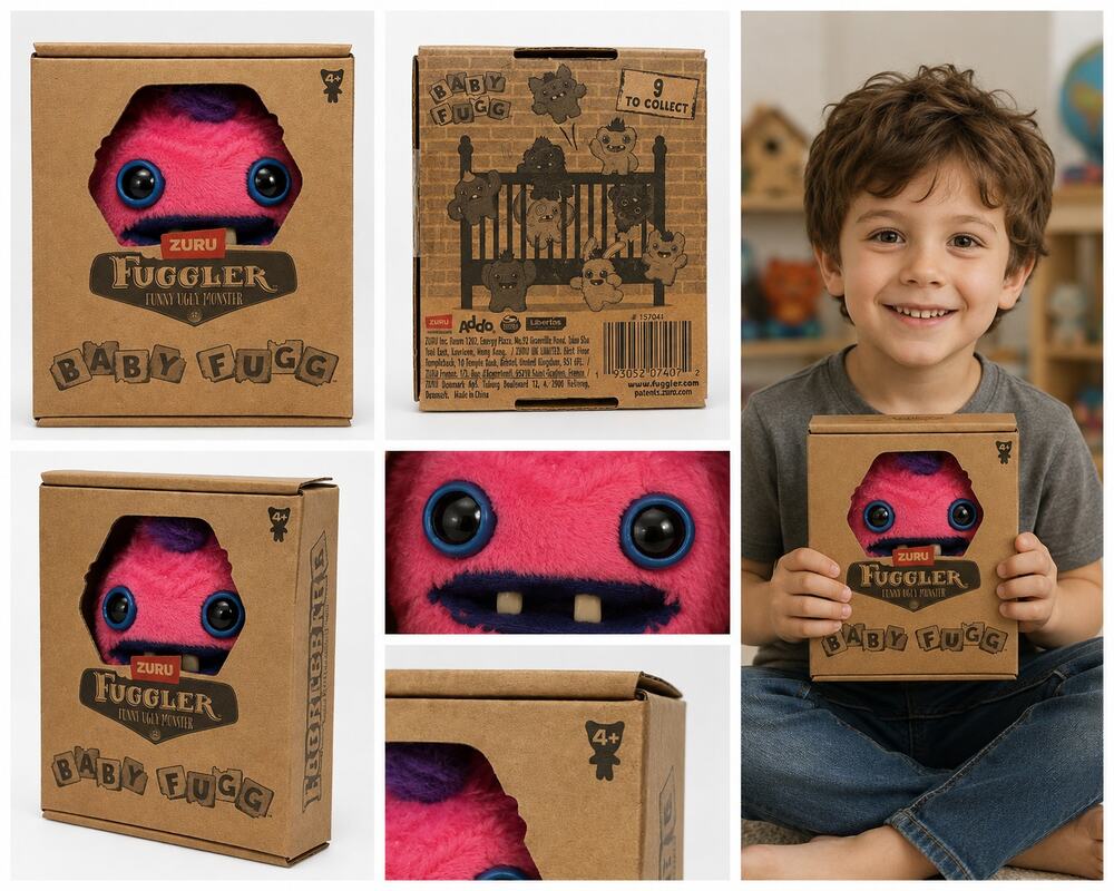 ZURU Fuggler Baby Fugg Collectible Plush – Pink & Purple | New in Box